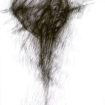 Desenho intitulada "Idée noire 22" por Meziane Boussaid, Obras de arte originais, Tinta