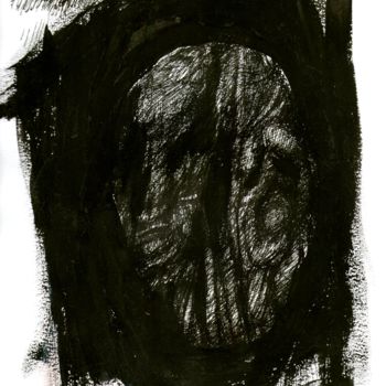 Drawing titled "Idée noire 11" by Meziane Boussaid, Original Artwork, Ink