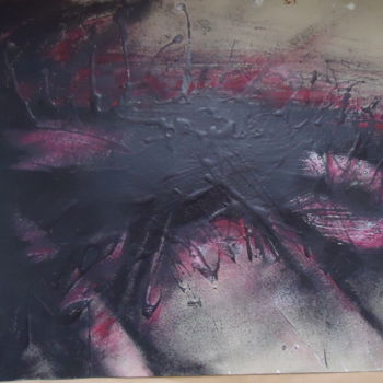 Painting titled "Idée noire 01" by Meziane Boussaid, Original Artwork, Acrylic