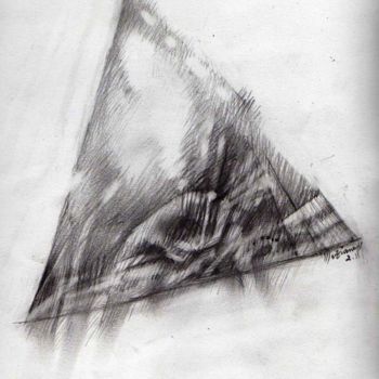 Drawing titled "Elems 01" by Meziane Boussaid, Original Artwork, Pencil