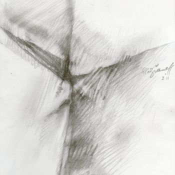 Drawing titled "Délimiter 06" by Meziane Boussaid, Original Artwork, Pencil