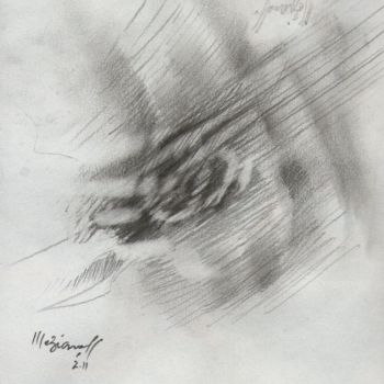 Drawing titled "Délimiter 02" by Meziane Boussaid, Original Artwork, Pencil