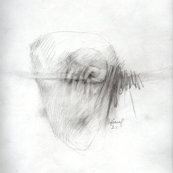Drawing titled "Azzerb b wusan (la…" by Meziane Boussaid, Original Artwork, Pencil