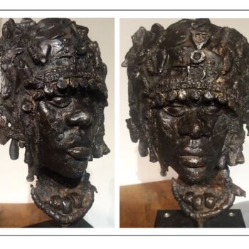 Sculpture intitulée "BERBER GIRL" par Marco, Œuvre d'art originale, Bronze