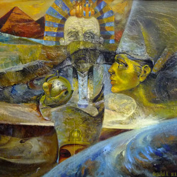 Картина под названием "A historical view" - Mikhail Fedotov, Подлинное произведение искусства, Масло