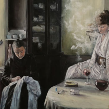 제목이 "Un dimanche à la ca…"인 미술작품 Marie-Françoise Durnerin로, 원작, 기름