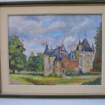 Painting titled "Chateau du  Berry" by Sylvie Fouchy, Original Artwork, Oil