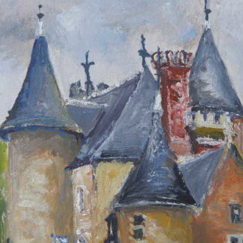 Pintura titulada "détail "chateau du…" por Sylvie Fouchy, Obra de arte original