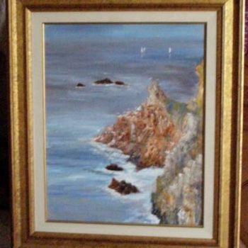 Painting titled "Cap Sizun, Finistèr…" by Sylvie Fouchy, Original Artwork