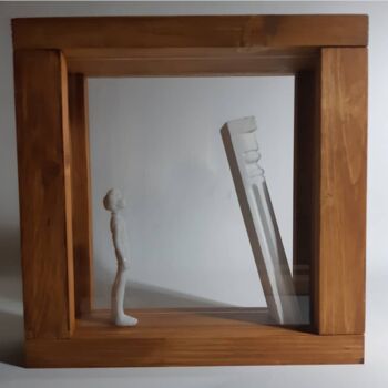 Rzeźba zatytułowany „Serie Boxes #3” autorstwa Fournier, Oryginalna praca, Żywica