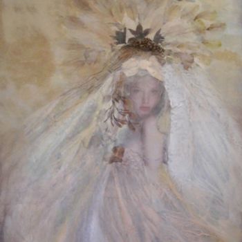 Pintura intitulada "fée feuillages" por France, Obras de arte originais, Outro