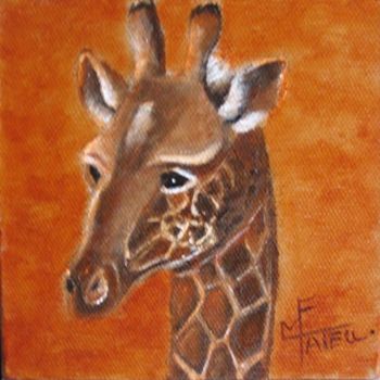 「Girafe」というタイトルの絵画 Marie France Mateuによって, オリジナルのアートワーク, オイル