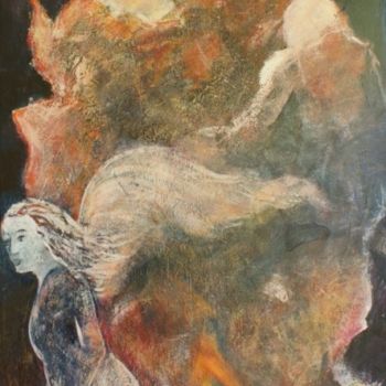 Pintura titulada "Angelus tempus" por M.Gloria, Obra de arte original, Oleo
