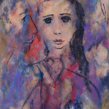 Pintura intitulada "Sentido fado" por M.Gloria, Obras de arte originais, Óleo