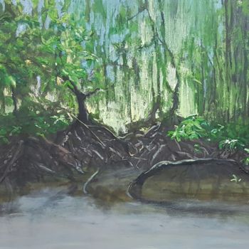Pittura intitolato "Touch of mangra For…" da Maria Mikhaylova-Goldman, Opera d'arte originale, Olio Montato su Telaio per ba…
