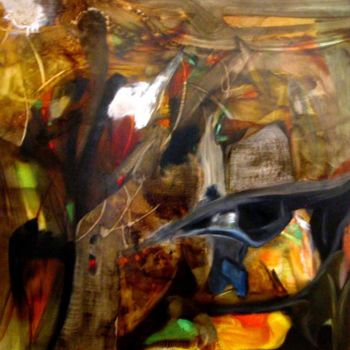 Peinture intitulée "partie de chasse" par Marcel Gris, Œuvre d'art originale, Huile