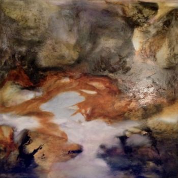 Peinture intitulée "après le volcan" par Marcel Gris, Œuvre d'art originale, Huile