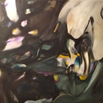 Peinture intitulée "lutte exprimée" par Marcel Gris, Œuvre d'art originale, Huile