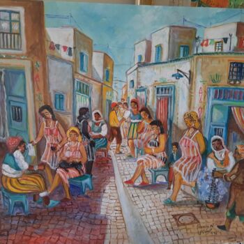 Painting titled "Abdullah guiche (le…" by M'Hamed, Original Artwork, Oil