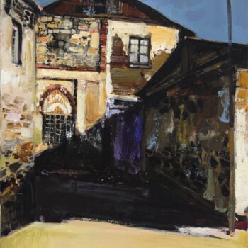 Painting titled "The Old City" by Mher Chatinyan, Original Artwork, Oil