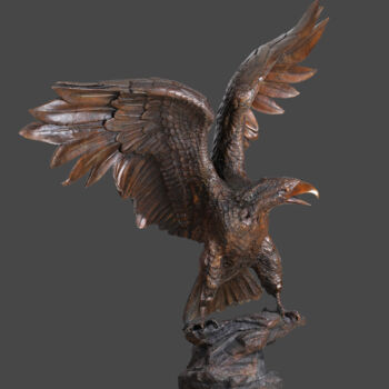 Sculpture intitulée "L'envol" par Mher Voskanyan, Œuvre d'art originale, Bronze