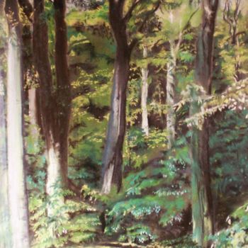 Pintura titulada "Forest" por Maria Horoszkiewicz, Obra de arte original, Pastel