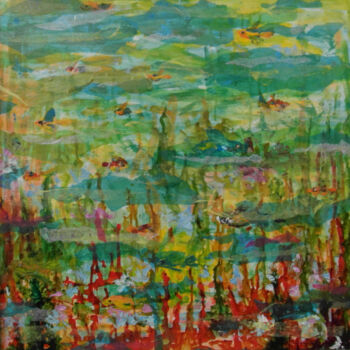 Peinture intitulée "Bajo el mar" par Mi-Guel, Œuvre d'art originale, Autre