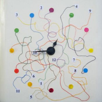 Pintura intitulada "Reloj Laberinto" por Mi-Guel, Obras de arte originais