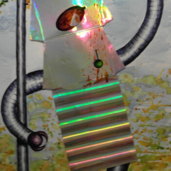 Картина под названием "Robot alcohólico (r…" - Mi-Guel, Подлинное произведение искусства, Другой