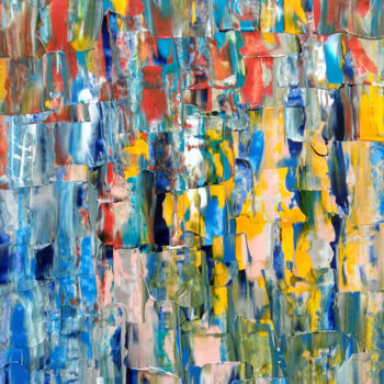 Pintura titulada "Pollock Inspired Co…" por Mia Phlor, Obra de arte original, Acrílico