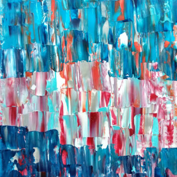 Картина под названием "Pollock Inspired Co…" - Mia Phlor, Подлинное произведение искусства, Акрил