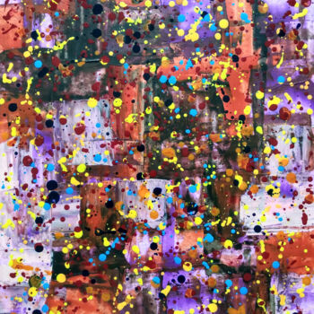 绘画 标题为“Pollock Inspired Co…” 由Mia Phlor, 原创艺术品, 丙烯