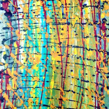 Painting titled "Pollock Inspired Co…" by Mia Phlor, Original Artwork, Acrylic