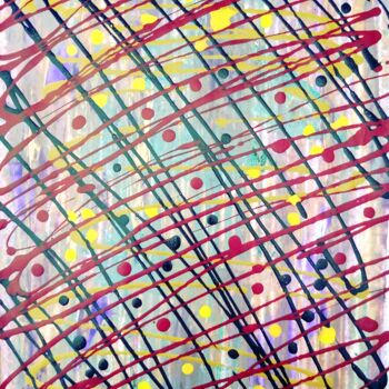 Pintura intitulada "Pollock Inspired Co…" por Mia Phlor, Obras de arte originais, Acrílico