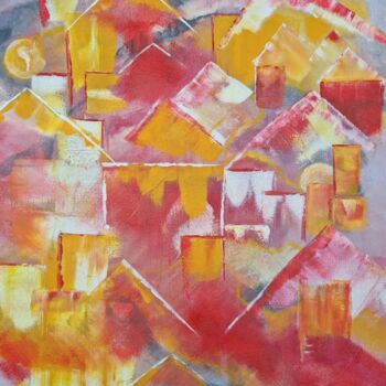 Painting titled "Dwellings" by Tracey Lee Cassin, Original Artwork, Acrylic