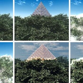 Arts numériques intitulée "cime arbres et un f…" par Mia Doma, Œuvre d'art originale, Autre