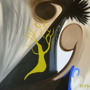 Malerei mit dem Titel "Triplet n°1 BOISCAC…" von Mia Doma, Original-Kunstwerk, Öl