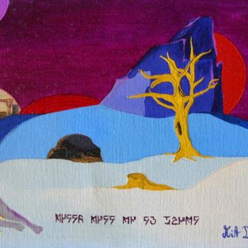 Peinture intitulée "LES SOLEILS DE SANG" par Mia Doma, Œuvre d'art originale, Huile