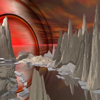 Digital Arts titled "CANYON AUX PIERRES" by Mia Doma, Original Artwork