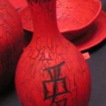 Arts numériques intitulée "vase signe "amour"" par Chrystel Mialet, Œuvre d'art originale