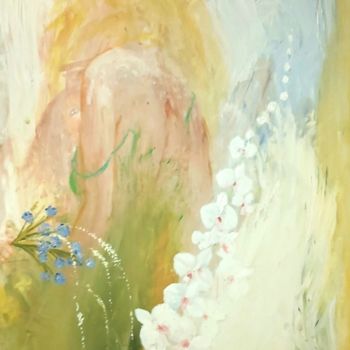 Pintura intitulada "Mutter und Tochter,…" por Tatiana Kouzminskaia, Obras de arte originais, Óleo