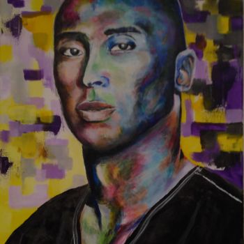 Painting titled "kobe-bryant-colour-…" by Miaven, Original Artwork, Acrylic