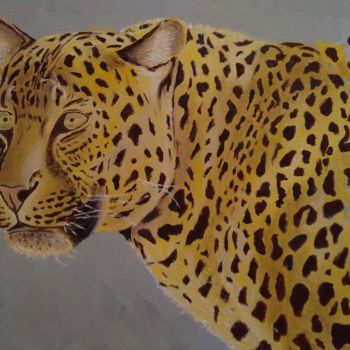 Painting titled "leopard-art.jpg" by Miaven, Original Artwork, Oil