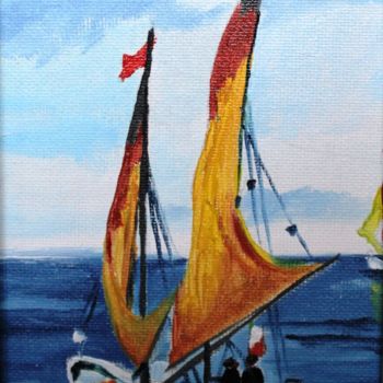 Painting titled "Tre Fratelli Barca…" by Micaela Zannoni, Original Artwork, Oil