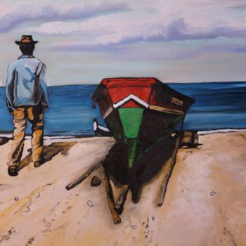 Pittura intitolato "St,Lucia pescatori…" da Micaela Zannoni, Opera d'arte originale, Olio