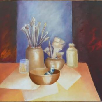Peinture intitulée "Les Outils (2007)" par Micha B., Œuvre d'art originale