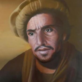 Painting titled "Ahmad Shah Massoud…" by Micha B., Original Artwork