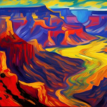 Arte digitale intitolato "Grand canyon 000001…" da Michael C Bertsch, Opera d'arte originale, Lavoro digitale 2D