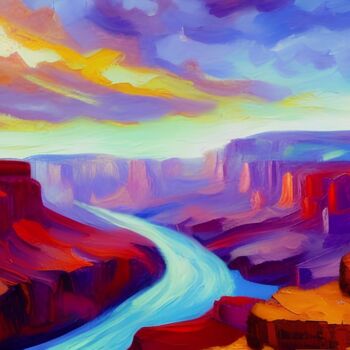 Digital Arts titled "Grand canyon 000001…" by Michael C Bertsch, Original Artwork, 2D Digital Work