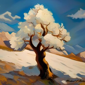 Digital Arts titled "Tree in Winter" by Michael C Bertsch, Original Artwork, 2D Digital Work